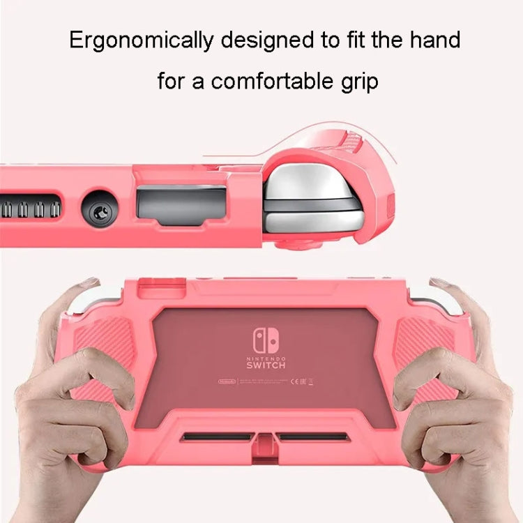 For Nintendo Switch Lite Full Cover Protective Shell TPU Console Case(Gray)