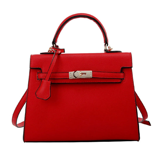 Autumn And Winter Women Hundred Crossbody Handbag Single Shoulder Kelly Bag(Red) - Handbags by PMC Jewellery | Online Shopping South Africa | PMC Jewellery | Buy Now Pay Later Mobicred