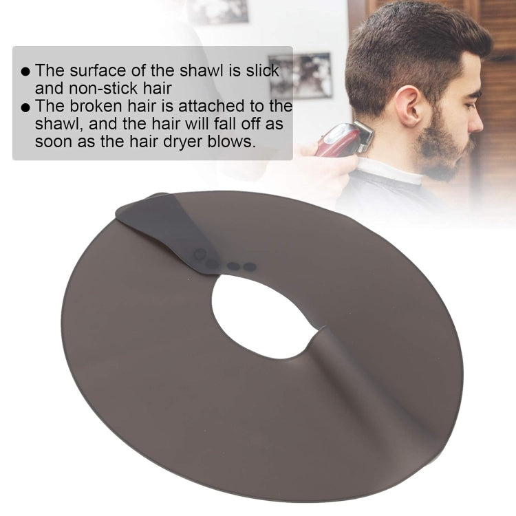 Hair Cutting Adjustable Shawl Capes Silicone Hairdressing Pad Neck Wrap Guard for Salon, Spec: Large Gray - free shipping - PMC TechLife - Order now!
