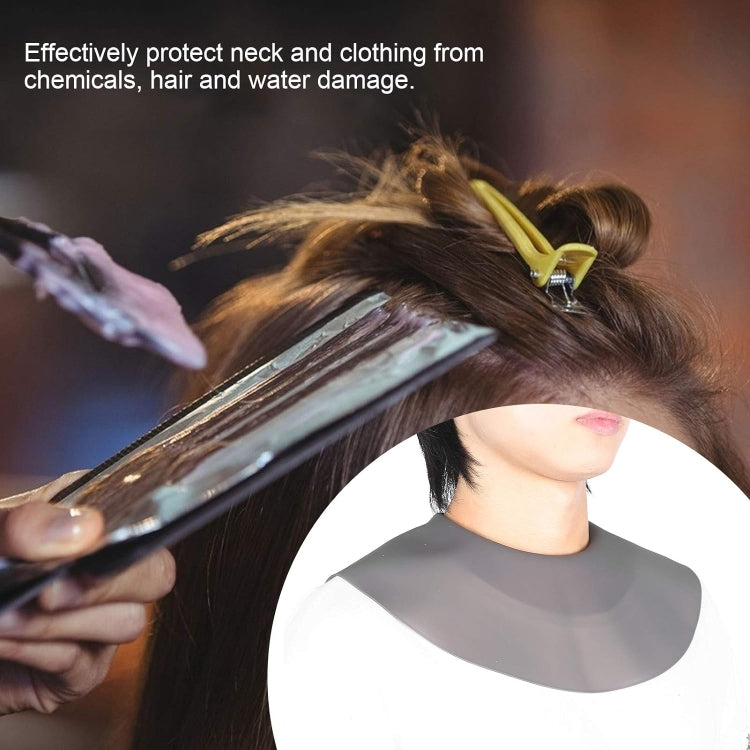 Hair Cutting Adjustable Shawl Capes Silicone Hairdressing Pad Neck Wrap Guard for Salon, Spec: Small Red