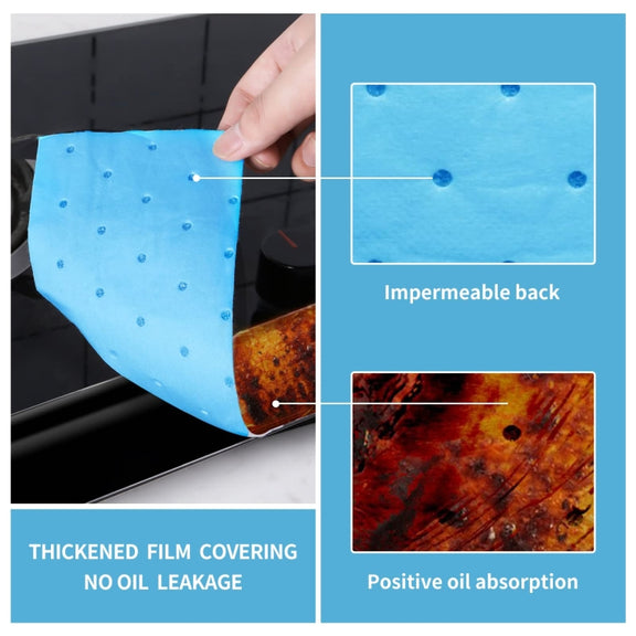 10pcs /Pack Disposable Oil Groove Suction Paper for Cooker Hoods, Spec:  7x90cm Thickened