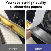 10pcs /Pack Disposable Oil Groove Suction Paper for Cooker Hoods, Spec:  7x90cm Thickened