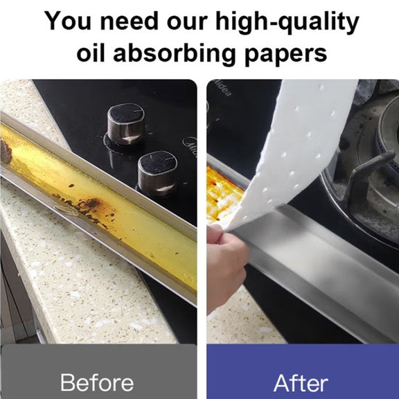 10pcs /Pack Disposable Oil Groove Suction Paper for Cooker Hoods, Spec:  7x90cm Thickened