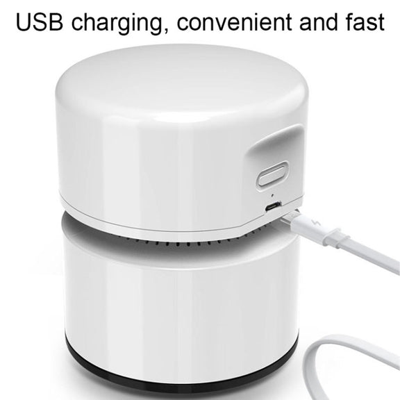Desktop Mini Vacuum Cleaner USB Rechargeable Office Home Portable Paper Cleaner(Black)