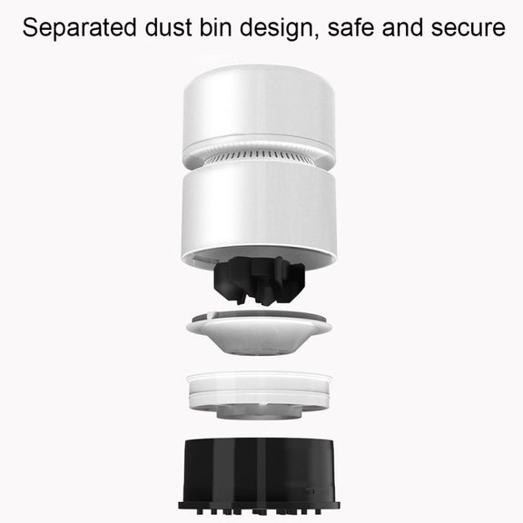 Desktop Mini Vacuum Cleaner USB Rechargeable Office Home Portable Paper Cleaner(White)