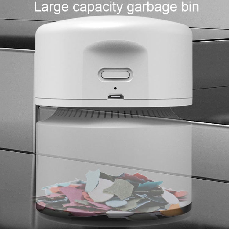 Desktop Mini Vacuum Cleaner USB Rechargeable Office Home Portable Paper Cleaner(White)