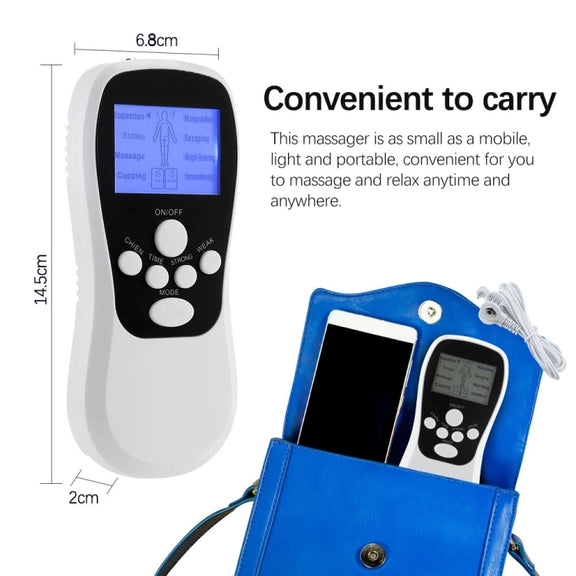 Multifunctional Low Frequency Pulse Meridian Physiotherapy Massage Instrument, Color: White Upgrade