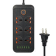 A07 2m 3000W 6 Plugs + 6-USB Ports Multifunctional Flame-retardant Socket with Switch(US Plug) - Extension Socket by PMC TechLife | Online Shopping South Africa | PMC TechLife | Buy Now Pay Later Mobicred