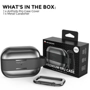AhaStyle WG75-PRO For AirPods Pro Split TPU+Aluminum Alloy Combination Protective Cover(Gray)