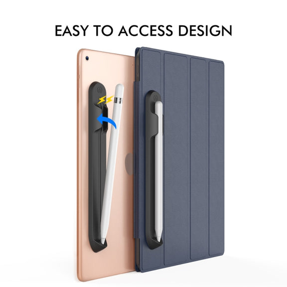 AhaStyle PT112 For Apple Pencil 1 / 2 Handwritten Pen Silicone Storage Groove Magnetic Silicone Pen Holder(Blue)
