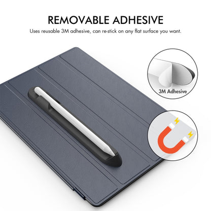 AhaStyle PT112 For Apple Pencil 1 / 2 Handwritten Pen Silicone Storage Groove Magnetic Silicone Pen Holder(Blue) - free shipping - PMC Jewellery - Order now!