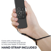 For Apple TV HD / 4K+AirTag AhaStyle PT157 Remote Control Tracker 2 In 1 Silicone Protective Cover(Black)