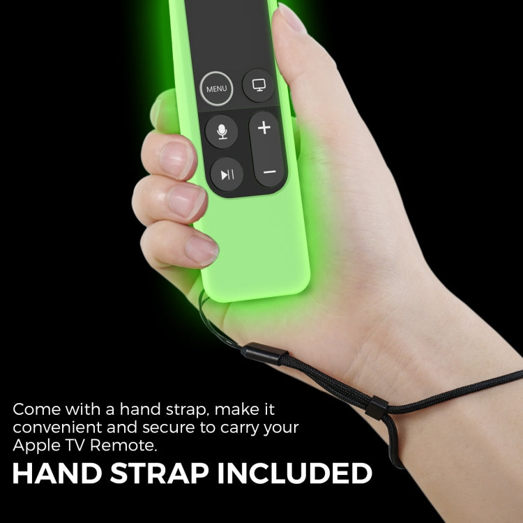 For Apple TV HD / 4K+AirTag AhaStyle PT175 Remote Control Tracker 2 In 1 Silicone Protective Cover(Luminous Green)