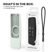 For Apple TV HD / 4K+AirTag AhaStyle PT175 Remote Control Tracker 2 In 1 Silicone Protective Cover(Luminous Green)