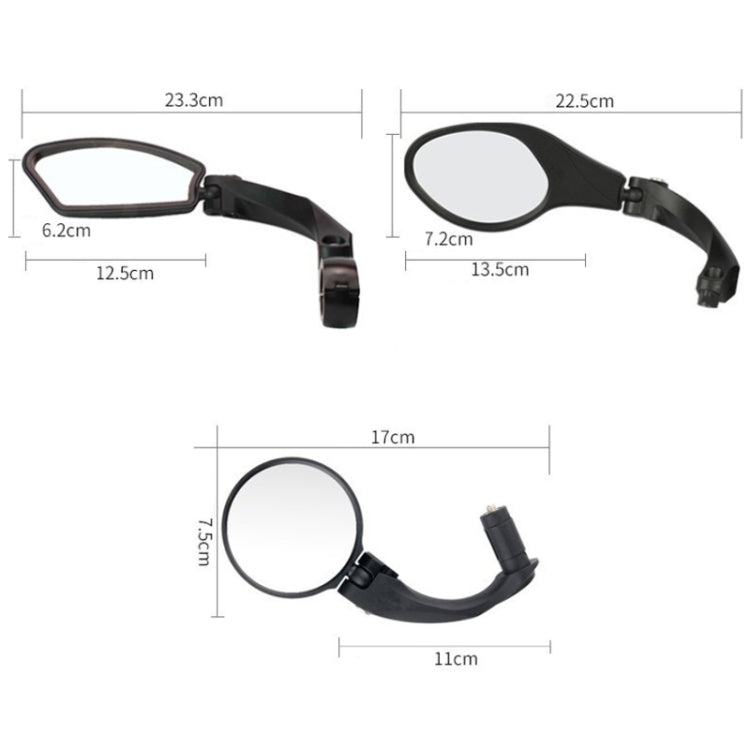 Motorcycle Wide View Rear View Mirror Bicycle Reflector, Color: Square Right - Side Mirrors by PMC TechLife | Online Shopping South Africa | PMC TechLife | Buy Now Pay Later Mobicred