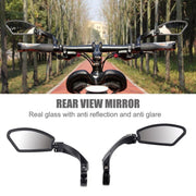 Motorcycle Wide View Rear View Mirror Bicycle Reflector, Color: Square Left