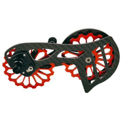 Carbon Fiber Guide Wheel For Road Bike Bicycle Bearing Rear Derailleur Guide Wheel Parts, Model Number: SD2 Red