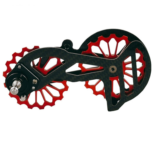 Carbon Fiber Guide Wheel For Road Bike Bicycle Bearing Rear Derailleur Guide Wheel Parts, Model Number: SD5 Red - free shipping - PMC Jewellery - Order now!