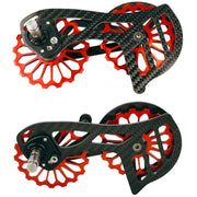 Carbon Fiber Guide Wheel For Road Bike Bicycle Bearing Rear Derailleur Guide Wheel Parts, Model Number: SD6 Black