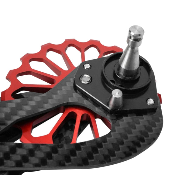 Carbon Fiber Guide Wheel For Road Bike Bicycle Bearing Rear Derailleur Guide Wheel Parts, Model Number: SD4 Black