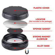 For AirTag Tracker Magnetic Protective Cover Anti-lost Hidden Shell Case(Black)