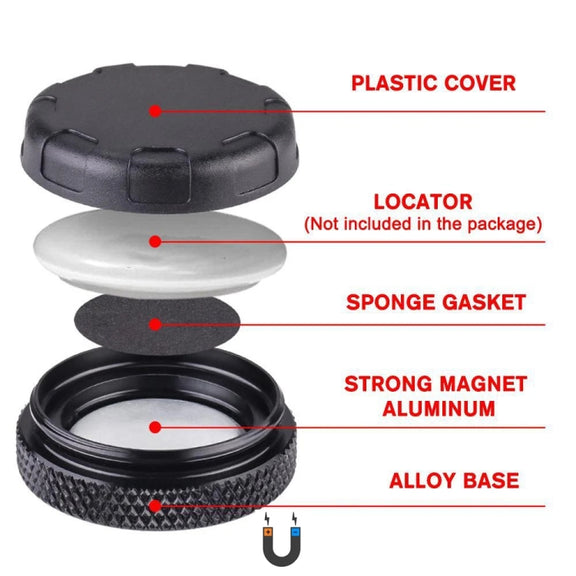 For AirTag Tracker Magnetic Protective Cover Anti-lost Hidden Shell Case(Black)