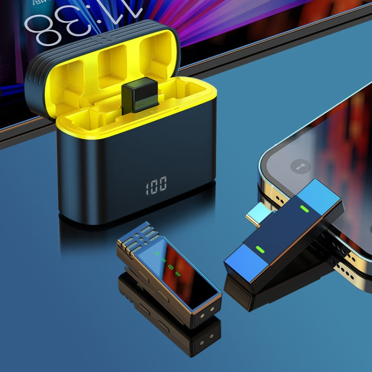 One To Two Outdoor Recording Lavalier Microphone Noise Canceling Wireless Mics, Interface: 8 Pin - Microphone by PMC TechLife | Online Shopping South Africa | PMC TechLife