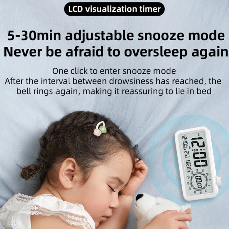 Visual Timer Alarm Clock Dual Display LCD Time Reminder(Black) - Alarm Clocks by PMc TechLife | Online Shopping South Africa | PMc TechLife | Buy Now Pay Later Mobicred