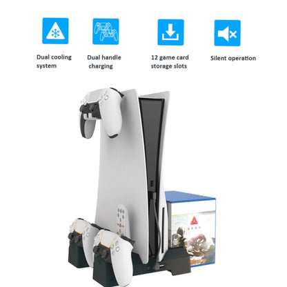 For PS5 iplay Dual-seat Charging and Cooling Base Bracket Storage Rack(Black) - free shipping - PMC Jewellery - Order now!