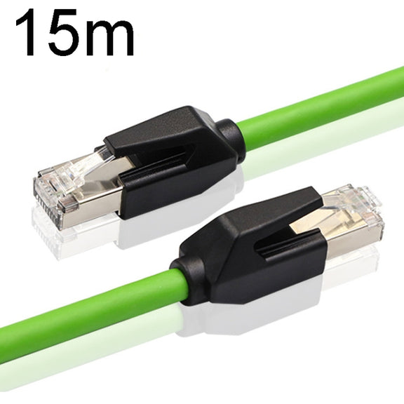 15m CAT6 Double Shielded Gigabit Industrial Cable Vibration-Resistant And Highly Flexible Drag Chain Cable