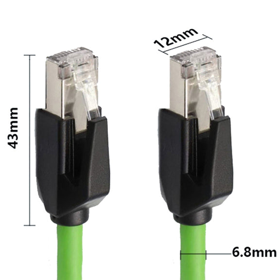 15m CAT6 Double Shielded Gigabit Industrial Cable Vibration-Resistant And Highly Flexible Drag Chain Cable