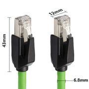 35m CAT6 Double Shielded Gigabit Industrial Cable Vibration-Resistant And Highly Flexible Drag Chain Cable