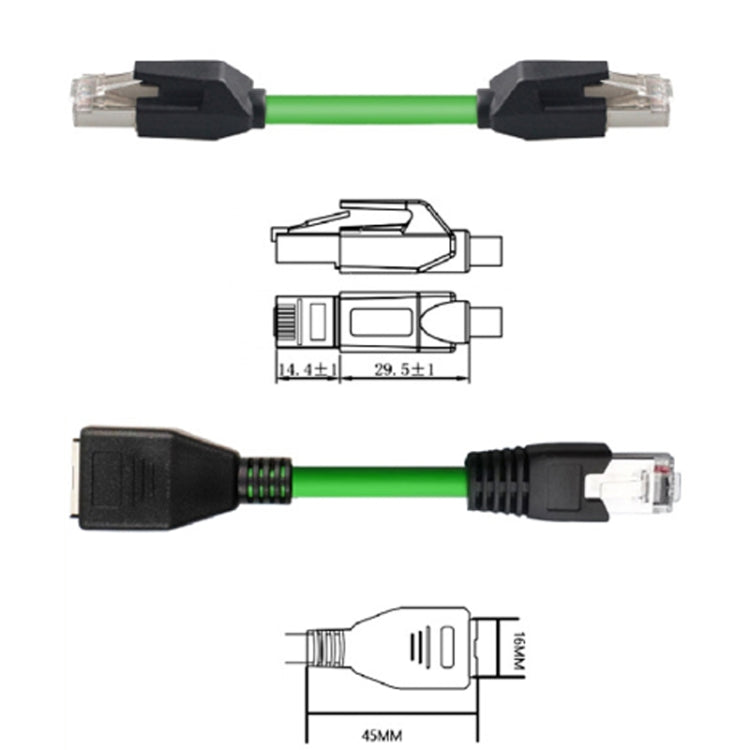 35m CAT6 Double Shielded Gigabit Industrial Cable Vibration-Resistant And Highly Flexible Drag Chain Cable