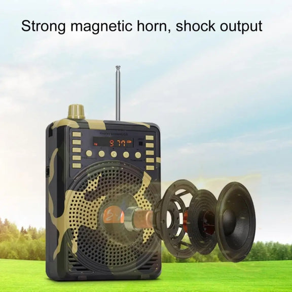 48W Wireless Bluetooth Voice Amplifier with Remote Control Supports USB/TF Card Playback AU Plug(Camouflage)