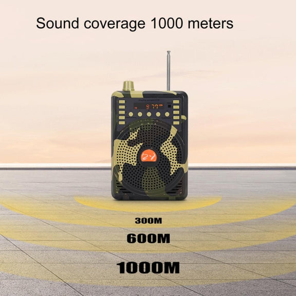 48W Wireless Bluetooth Voice Amplifier with Remote Control Supports USB/TF Card Playback US Plug(Camouflage)