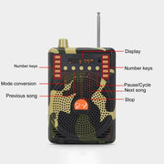 48W Wireless Bluetooth Voice Amplifier with Remote Control Supports USB/TF Card Playback US Plug(Camouflage)