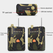 48W Wireless Bluetooth Voice Amplifier with Remote Control Supports USB/TF Card Playback UK Plug(Camouflage)