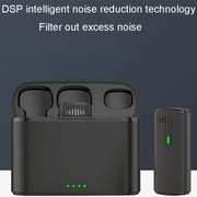 One To Two Outdoor Recording Lavalier Microphone Noise Canceling Wireless Mics, Interface: 8 Pin