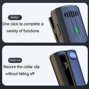 One To Two Outdoor Recording Lavalier Microphone Noise Canceling Wireless Mics, Interface: 8 Pin