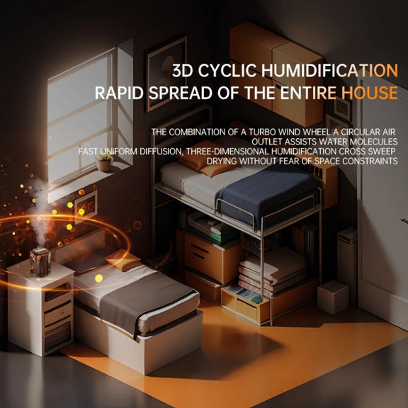 3L Smart Spray Humidifier Three-hole Spray With Night Light, Spec: Rechargeable 3000mAh