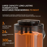 3L Smart Spray Humidifier Three-hole Spray With Night Light, Spec: Rechargeable 3000mAh
