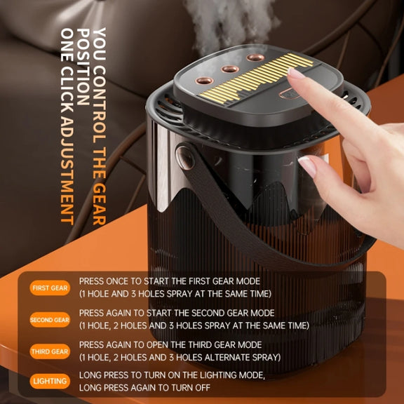 3L Smart Spray Humidifier Three-hole Spray With Night Light, Spec: USB