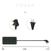 B09 2m 3000W 3 Plugs + PD + 4-USB Ports Multifunctional Flame-Retardant Socket With Switch(US Plug)