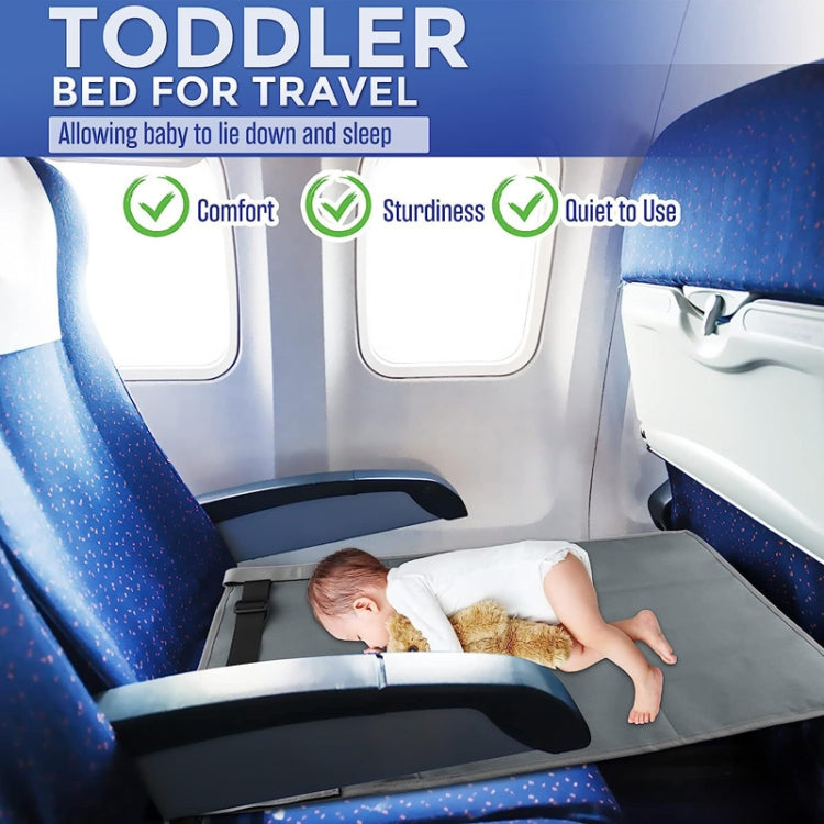 79 x 44cm Kids Airplane Seat Extender Portable Travel Seat Cushion(Blue)