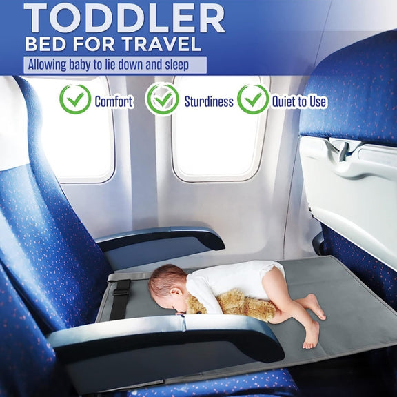 79 x 44cm Kids Airplane Seat Extender Portable Travel Seat Cushion(Gray)