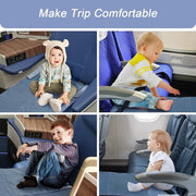 79 x 44cm Kids Airplane Seat Extender Portable Travel Seat Cushion(Blue)