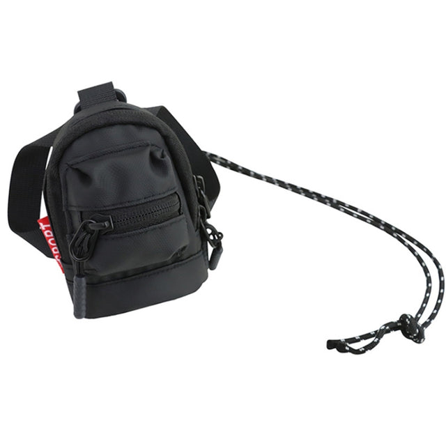 Mini Neck Coin Small Backpack Mens And Ladies Shoulder Crossbody Coin Hanging Bag(Black)