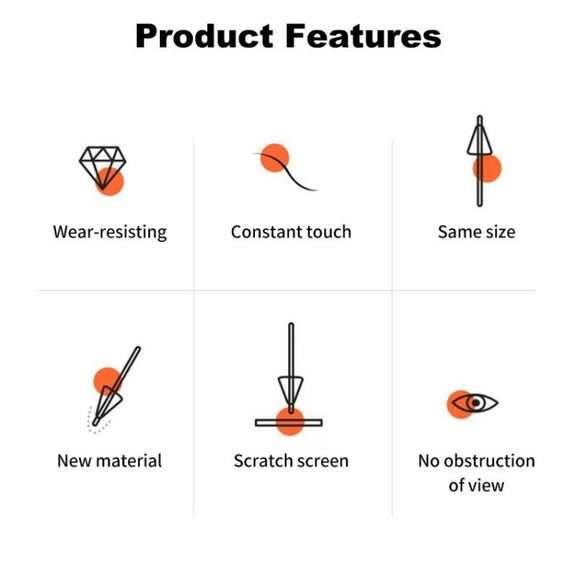 For Xiaomi Pad 6 / 6 Pro Tablet Stylus Replacement Tip Nib, Spec: Original Transparent