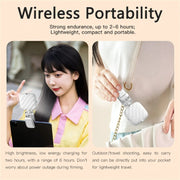 LED Mobile Phone Live Beauty Fill Light USB Charging Camera Pocket Light(White)