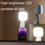 LED Mobile Phone Live Beauty Fill Light USB Charging Camera Pocket Light(White)